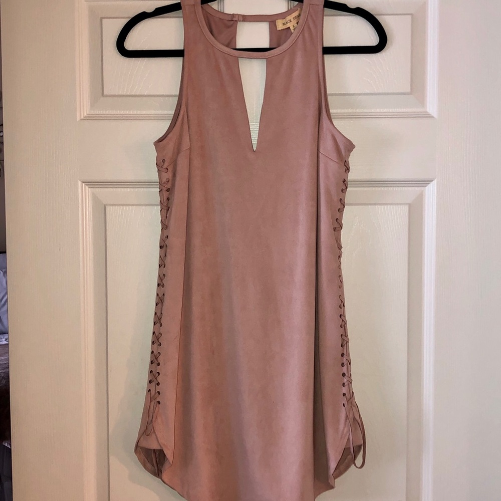 Blush Pink Suede Dress